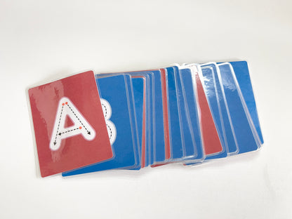 Cartes d’apprentissage des lettres à tracer