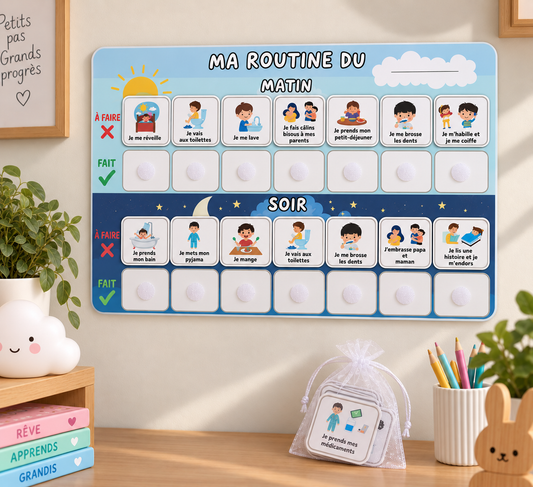 Routine du matin et soir pour enfants