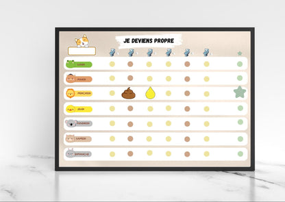 PDF Tableau d'apprentissage de propreté pour enfants
