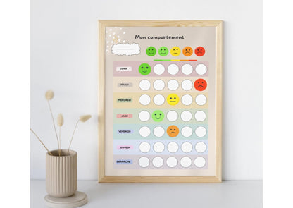 PDF Tableau de Comportement Hebdomadaire pour Enfants – PDF à Imprimer