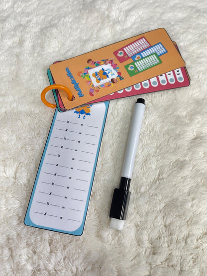 PDF Porte clé cartes d'apprentissage des tables de multiplication PDF et PNG