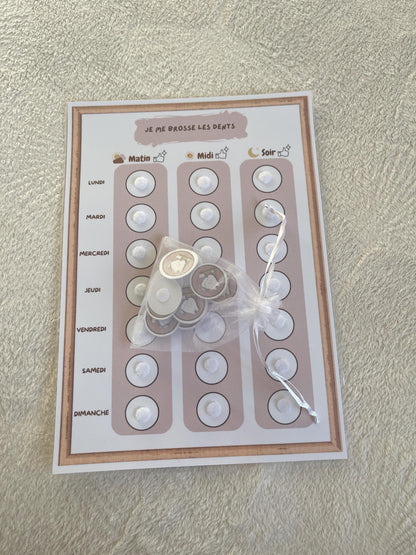 PDF Tableau de brossage des dents Hebdomadaire pour Enfants – PDF et PNG à Imprimer