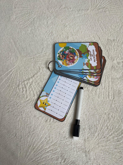 PDF Porte clé cartes d'apprentissage des tables de multiplication PDF et PNG