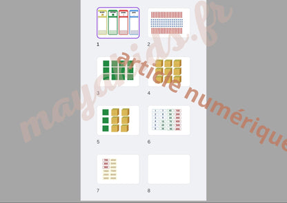 PDF Support d'apprentissage mathématiques montessori