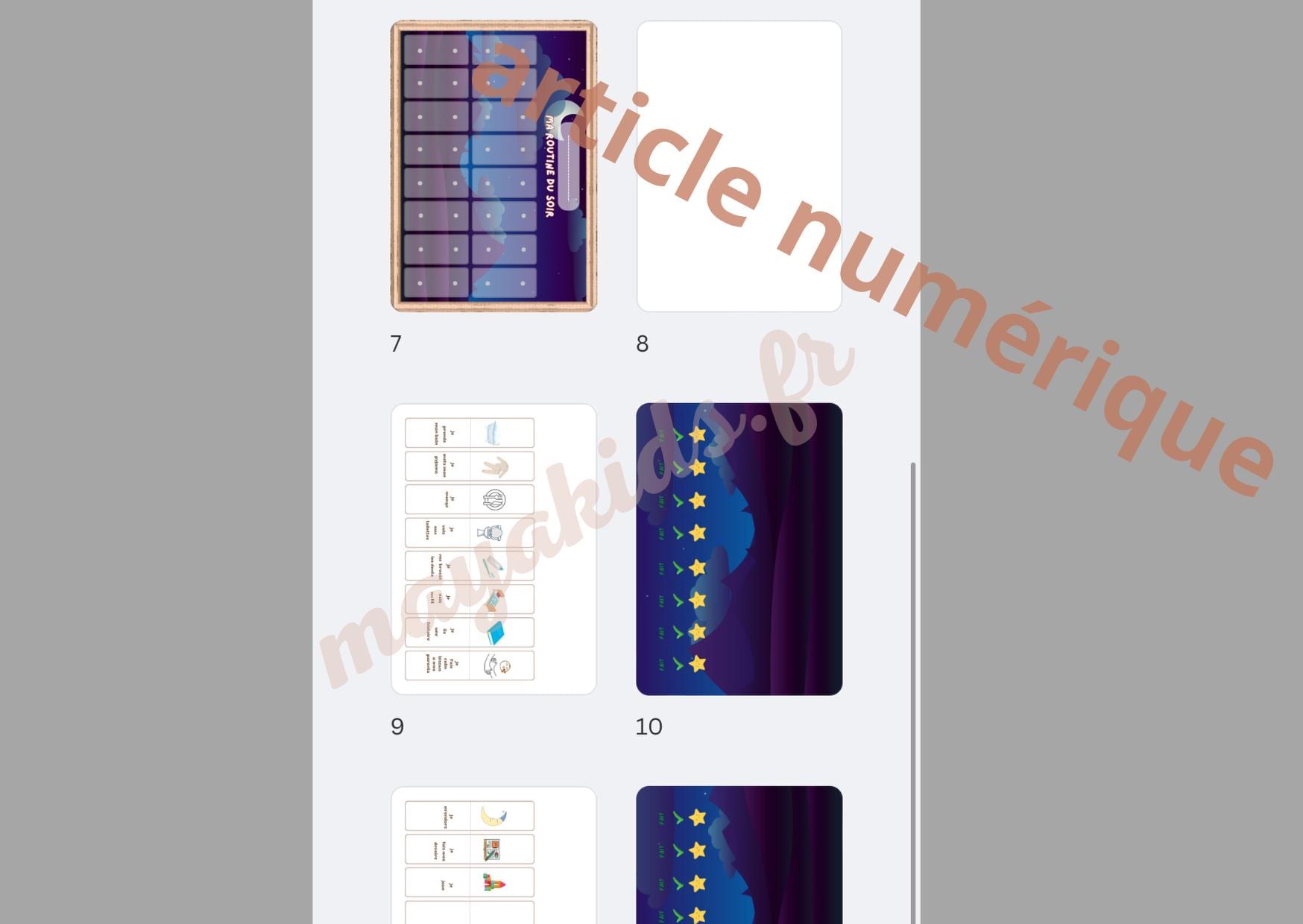 PDF Routine du soir pour enfants