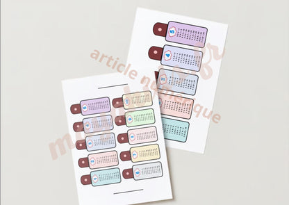 PDF Porte clé cartes des tables de multiplication