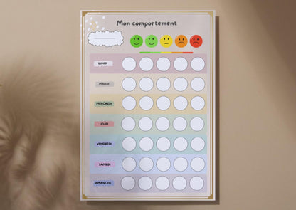 PDF Tableau de Comportement Hebdomadaire pour Enfants – PDF à Imprimer