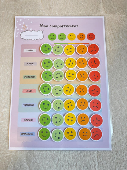 PDF Tableau de Comportement Hebdomadaire pour Enfants – PDF à Imprimer