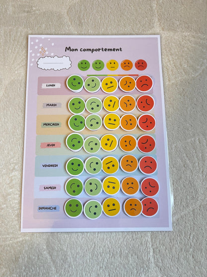 PDF Tableau de Comportement Hebdomadaire pour Enfants – PDF à Imprimer