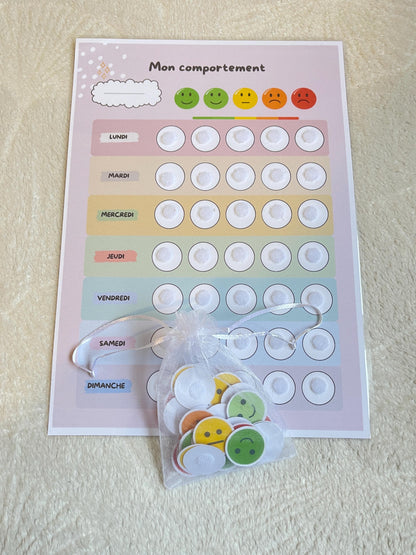 PDF Tableau de Comportement Hebdomadaire pour Enfants – PDF à Imprimer