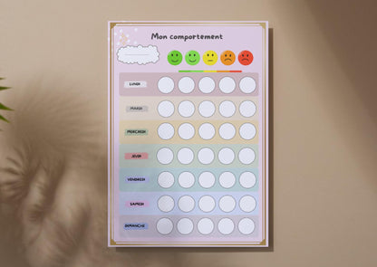 PDF Tableau de Comportement Hebdomadaire pour Enfants – PDF à Imprimer