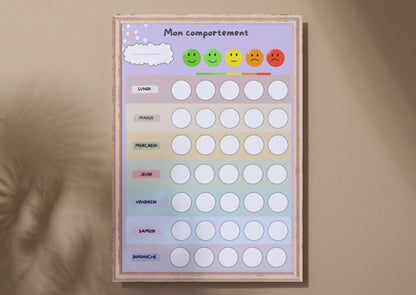 PDF Tableau de Comportement Hebdomadaire pour Enfants – PDF à Imprimer