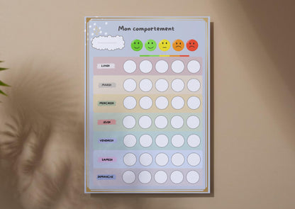 PDF Tableau de Comportement Hebdomadaire pour Enfants – PDF à Imprimer