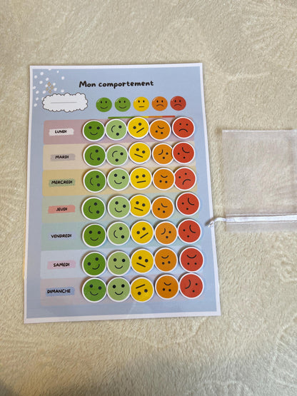 PDF Tableau de Comportement Hebdomadaire pour Enfants – PDF à Imprimer