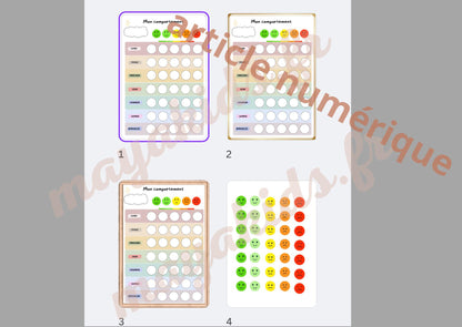 PDF Tableau de Comportement Hebdomadaire pour Enfants – PDF et png à Imprimer