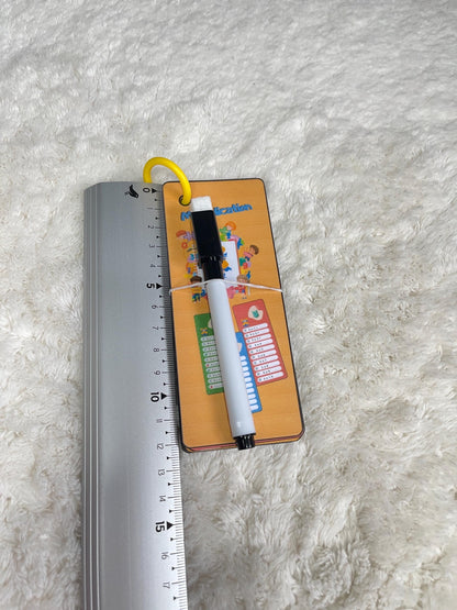 PDF Porte clé cartes d'apprentissage des tables de multiplication PDF et PNG