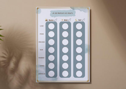 PDF Tableau de brossage des dents Hebdomadaire pour Enfants – PDF et PNG à Imprimer