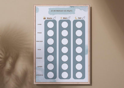 PDF Tableau de brossage des dents Hebdomadaire pour Enfants – PDF et PNG à Imprimer