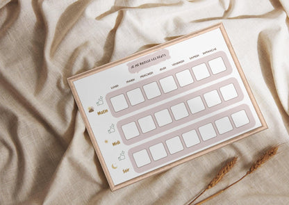 PDF Tableau de brossage des dents Hebdomadaire pour Enfants – PDF et PNG à Imprimer