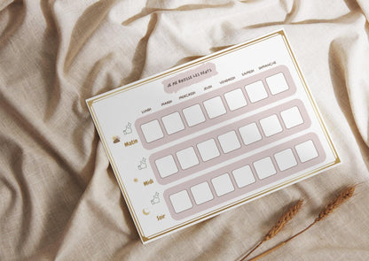 PDF Tableau de brossage des dents Hebdomadaire pour Enfants – PDF et PNG à Imprimer