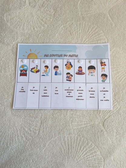 PDF Routine du matin et soir pour petit garçon