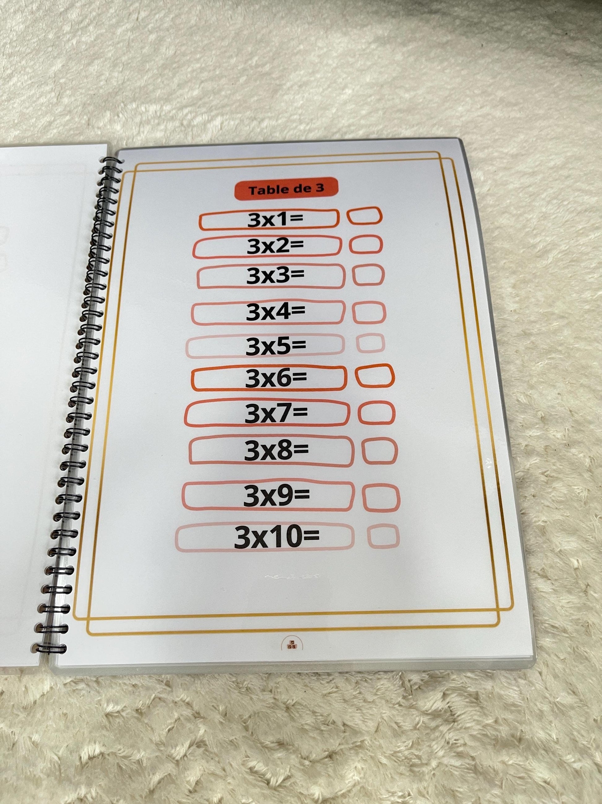 Livret des tables de multiplication
