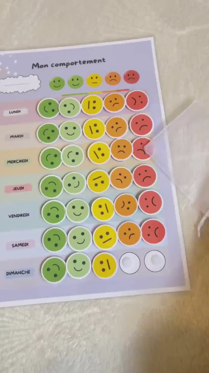PDF Tableau de Comportement Hebdomadaire pour Enfants – PDF à Imprimer