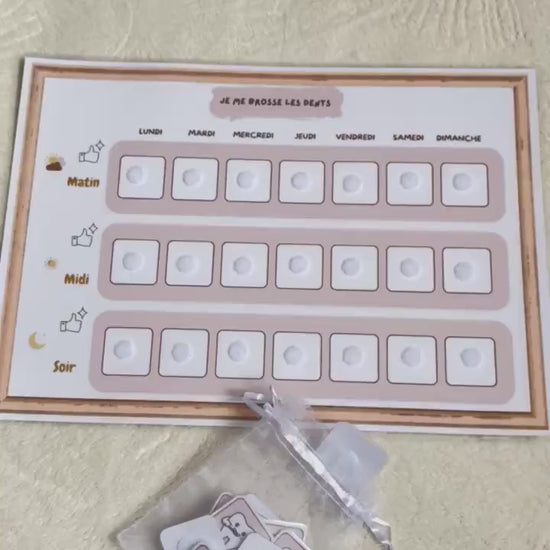 PDF Tableau de brossage des dents  Hebdomadaire pour Enfants – PDF et PNG à Imprimer