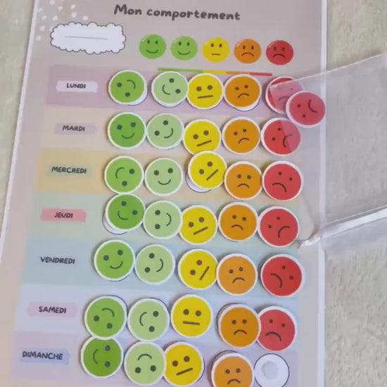 PDF Tableau de Comportement Hebdomadaire pour Enfants – PDF à Imprimer