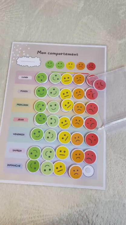 PDF Tableau de Comportement Hebdomadaire pour Enfants – PDF à Imprimer