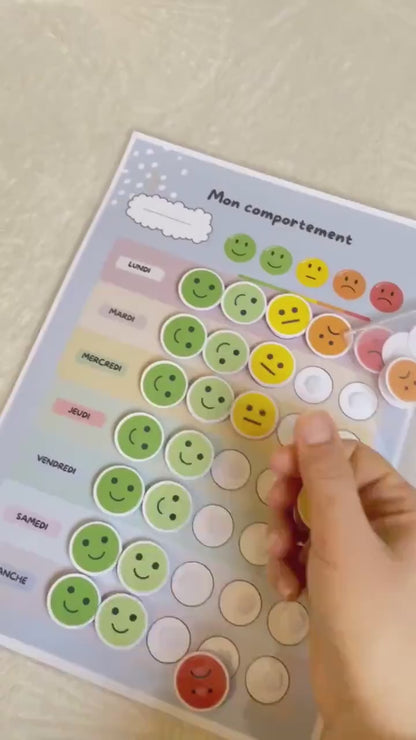 PDF Tableau de Comportement Hebdomadaire pour Enfants – PDF à Imprimer