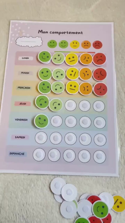 PDF Tableau de Comportement Hebdomadaire pour Enfants – PDF à Imprimer